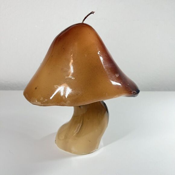 Vintage Mushroom Candle 8" Hippie Mod Groovy Wax Psychedelic Hippy Trippy 70s - Picture 3 of 7